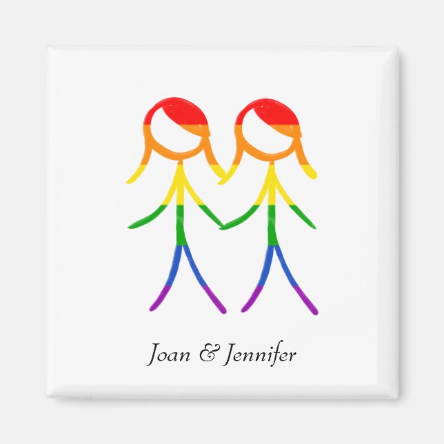 Liebe in Vollfarbe Magnet (Vorne)