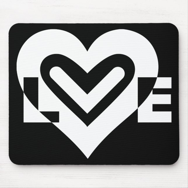 Liebe in Weiß Mousepad (Vorne)