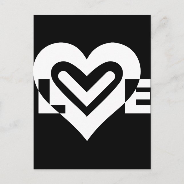 Liebe in Weiß Postkarte (Vorderseite)