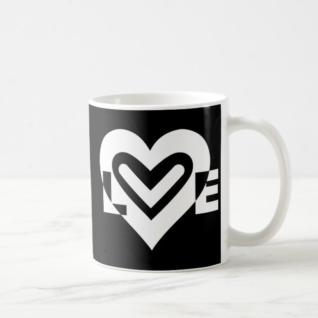 Liebe in Weiß Tasse (Rechts)