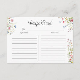 Liebe in Wildblume Rezeptionskarten Begleitkarte