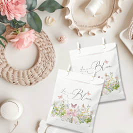 Liebe in Wildblume Rosa Brautparty Geschenktütchen