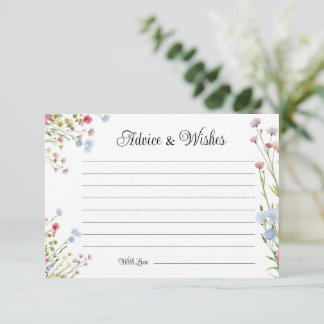 Liebe in Wildblume-Tipps und Wunschkarte