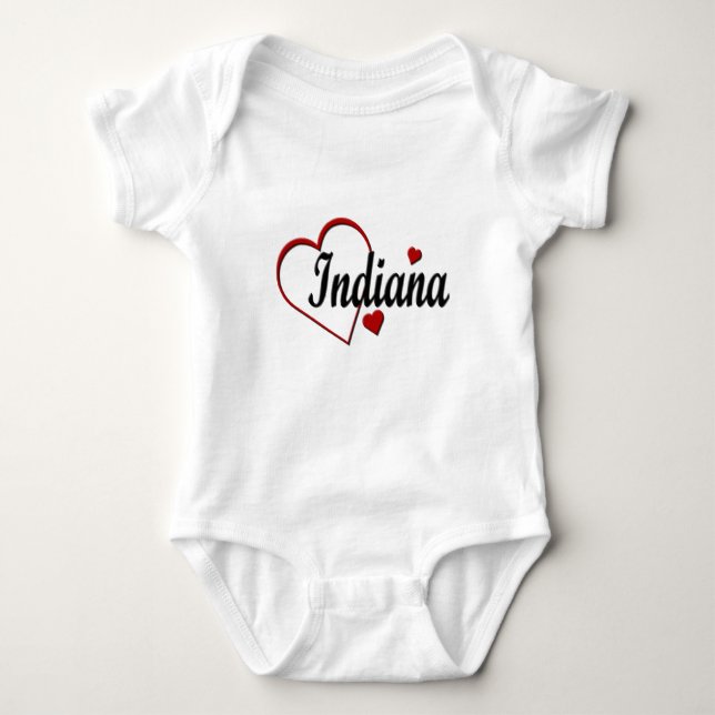 Liebe Indiana Hearts Säuglinge Strampler (Vorderseite)