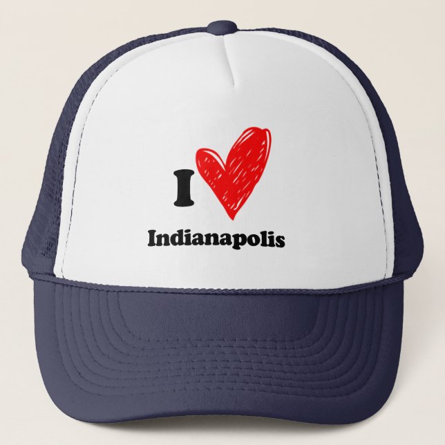 Liebe Indianapolis Truckerkappe (Vorderseite)