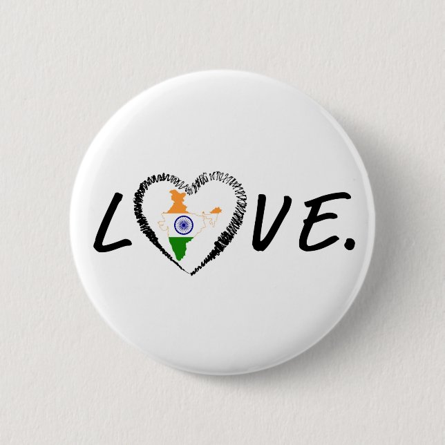 Liebe Indien Button (Vorderseite)