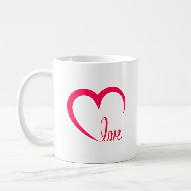 Liebe-Infused Heart Design Coffee Tasse (Links)