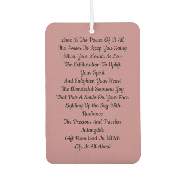 Liebe Inspiration Autolufterfrischer (Vorderseite)