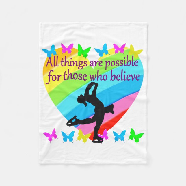 LIEBE INSPIRATIONELLES SKATEN-DESIGN FLEECEDECKE (Vorderseite)