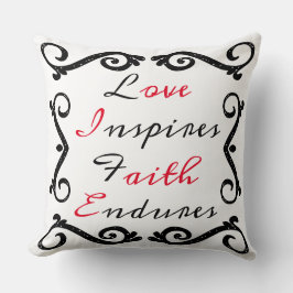 Liebe Inspiriere, Glaubensbekenntnisse Kissen