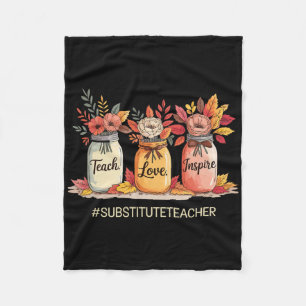 Liebe Inspirieren Lehrglas Rucksack Zurück zur Sch Fleecedecke