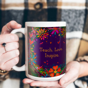 Liebe Inspiriert Zitat Name Blumenschrift Lila Kaffeetasse