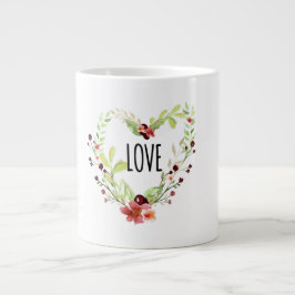 *~* LIEBE INTENSIVE EMOTO Blumenkranz Jumbo-Tasse