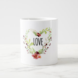 *~* LIEBE INTENSIVE EMOTO Blumenkranz Jumbo-Tasse