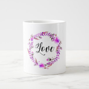 *~* LIEBE INTENSIVE EMOTO Blumenreath Jumbo-Tasse