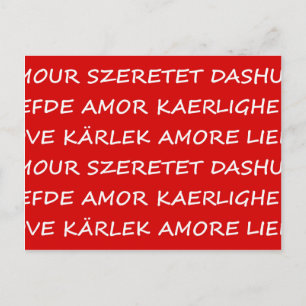 Liebe International Postkarte