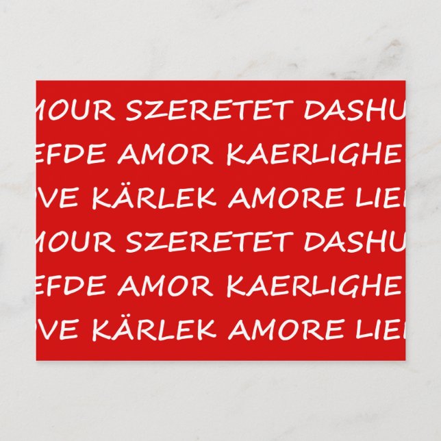Liebe International Postkarte (Vorderseite)