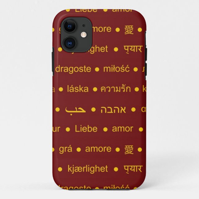 Liebe internationale Wörter Case-Mate iPhone Hülle (Rückseite)