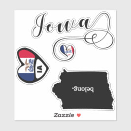 Liebe Iowa, 3 Designs, Sticker Die schneiden