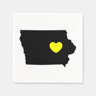 Liebe Iowa - Hawkeye Staat Serviette