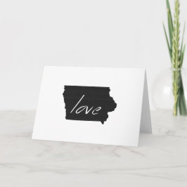 Liebe Iowa Porträt Gruß Karte