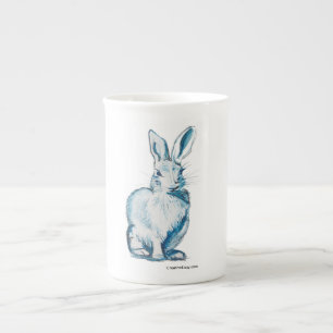 Liebe irgendein Häschen - Knochen-China-Tasse Prozellantasse