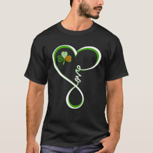 Liebe Irish Lucky Kleeblatt Green Clover St Patric T-Shirt