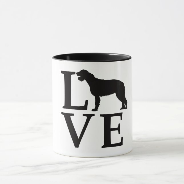 Liebe Irish Wolfhound Tasse (Zentrum)
