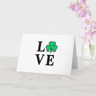 LIEBE Irland Clover Kleeblatt Minimal für alle Zwe Karte