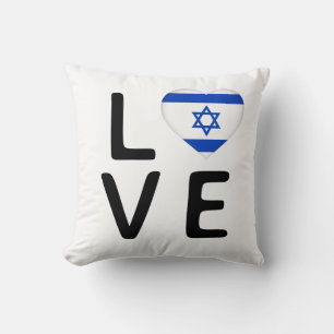 Liebe - israelische Flagge Kissen