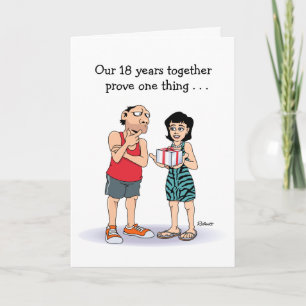 Liebe ist.. 18. Hochzeitstag-Jubiläumskarte Karte