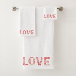 Liebe ist... 1 Korinther 13:4-8 Bibelverse Badhandtuch Set