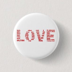Liebe ist... 1 Korinther 13:4-8 Bibelverse Button