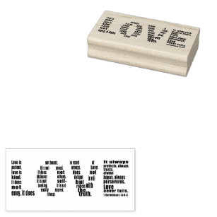 Liebe ist... 1 Korinther 13:4-8 Bibelverse Gummistempel