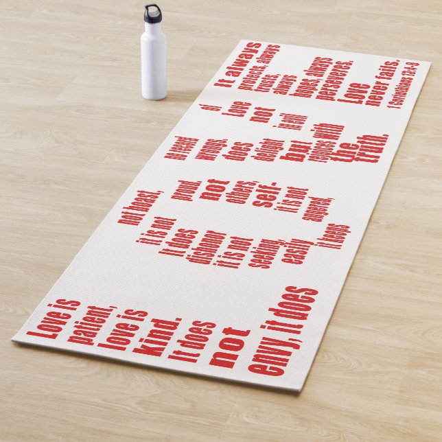 Liebe ist... 1 Korinther 13:4-8 Bibelverse Yogamatte (Beispiel)