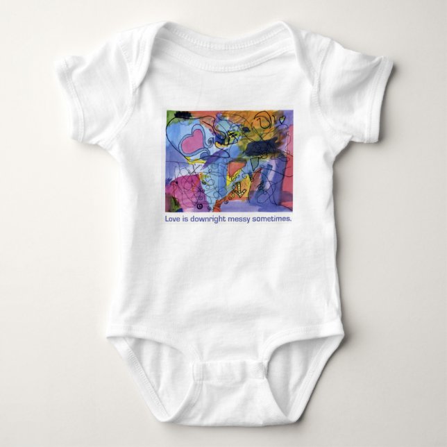 Liebe ist absolut unordentlich baby strampler (Vorderseite)