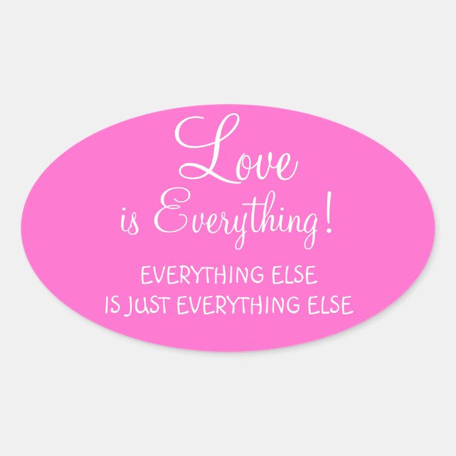 LIEBE ist alles Aufkleber (Vorderseite)