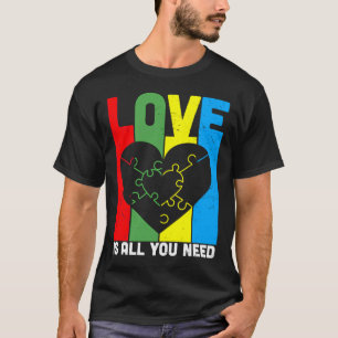 Liebe ist alles, was man für Autismus Herzpuzzle b T-Shirt