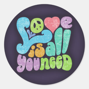 Liebe ist alles, was Sie brauchen II Runder Aufkleber