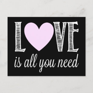 Liebe ist alles, was Sie brauchen Postkarte