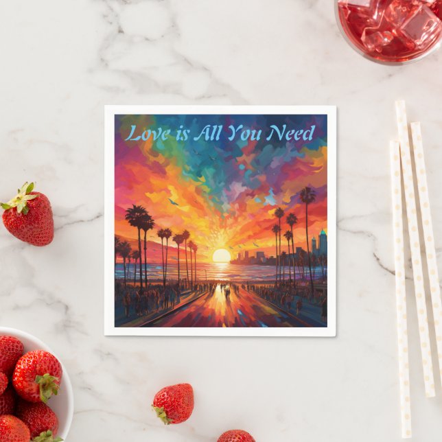 Liebe ist alles, was Sie brauchen Serviette (Beispiel)