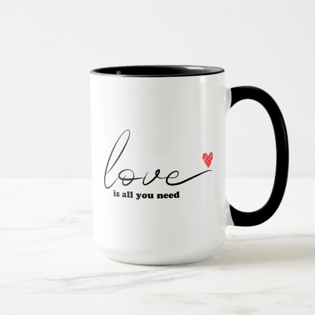 Liebe ist alles, was Sie brauchen, Valentingeschen Tasse (Rechts)