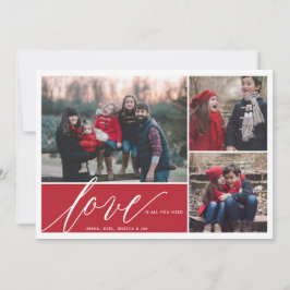 LIEBE ist alles, was Sie brauchen Weihnachts-Fotok Feiertagskarte