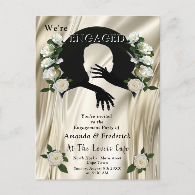 Liebe ist Alles, was Verlobung gibt Einladungspostkarte (Vorderseite)