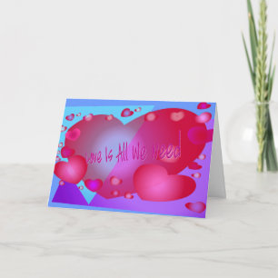 Liebe ist alles, was wir brauchen feiertagskarte