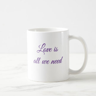 Liebe ist alles, was wir brauchen kaffeetasse
