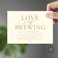 Liebe ist am Brodeln Elegante Schrift Brautparty-E