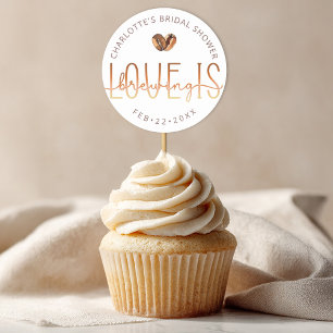 Liebe ist am Brodeln Runde Favor-Coffee-Hochzeitsd Runder Aufkleber