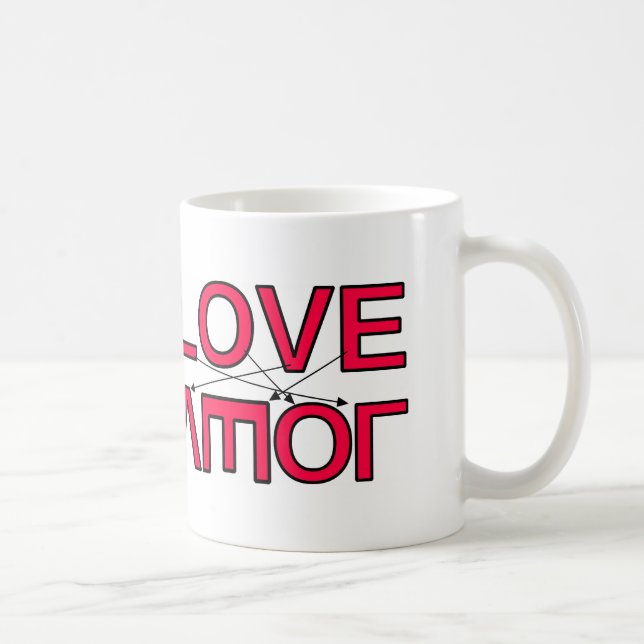 Liebe ist Amor Kaffeetasse (Rechts)