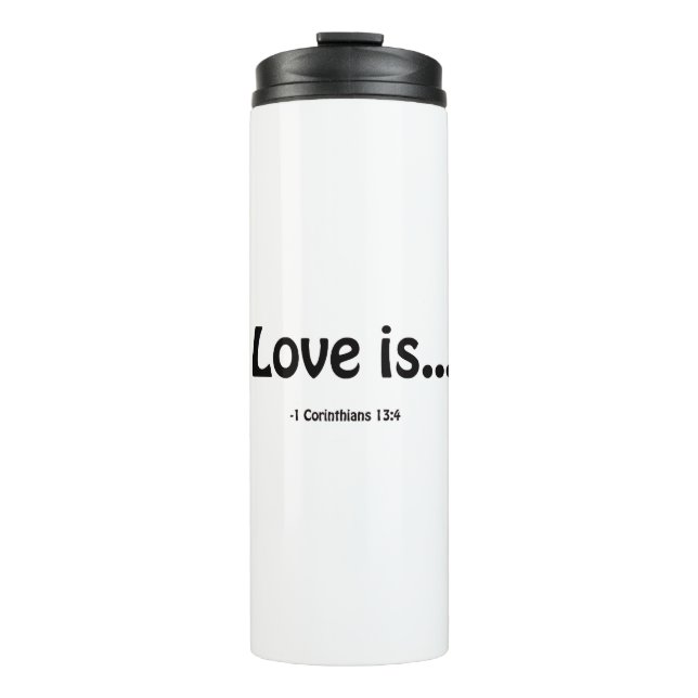 Liebe ist Anpassen Es fügen Sie Namen oder Initial Thermosbecher (Vorderseite)